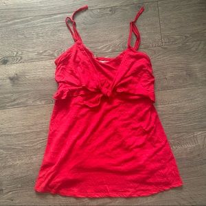 Jessica Simpson Red maternity Tank Top small EUC